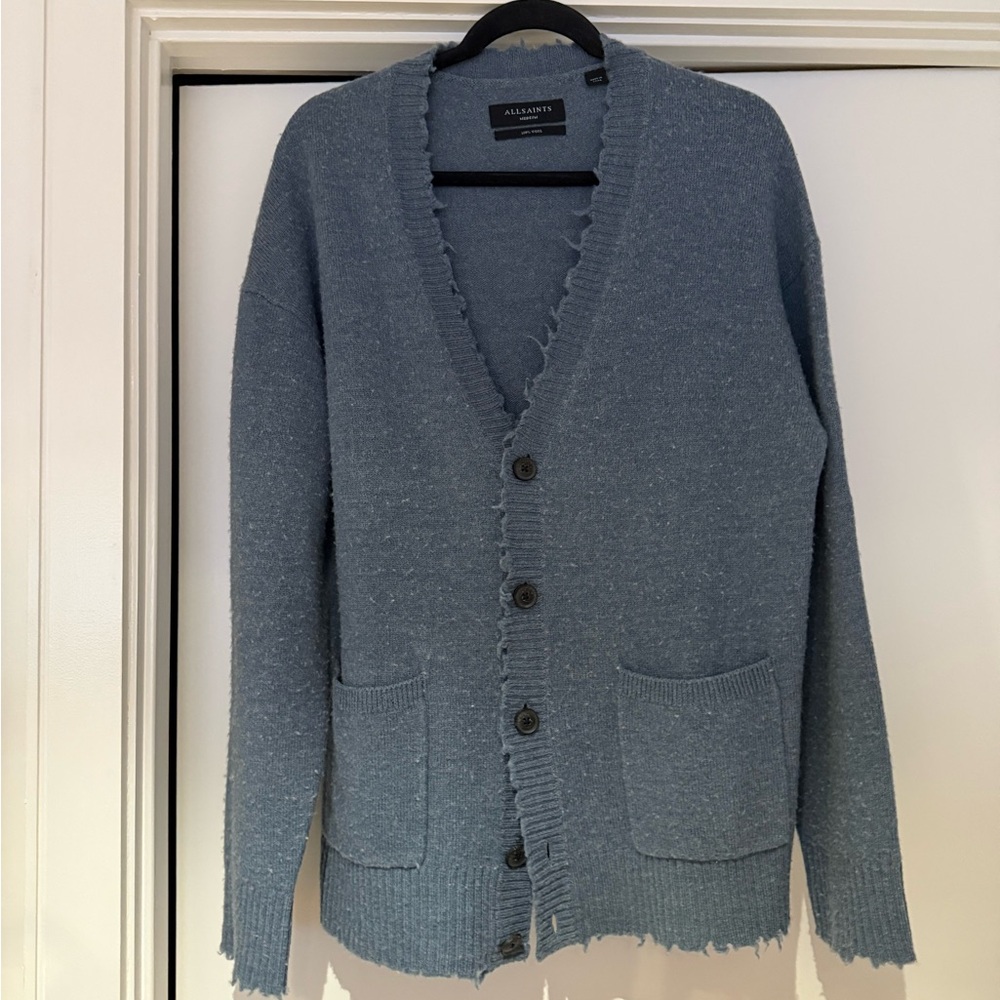 All Saints Distressed Cardigan for Men